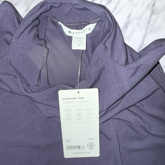 NWT ATHLETA Outbound Tank Plus 2X Nightfall Purple - Picture 7 of 14